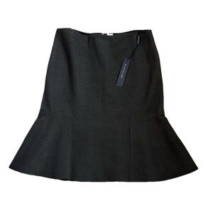 Elie Tahari Bonnie Skirt Flounced Hem Size 4 Dark Green NWT MSRP $268